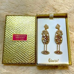 Champagne Earrings Christian Siriano
